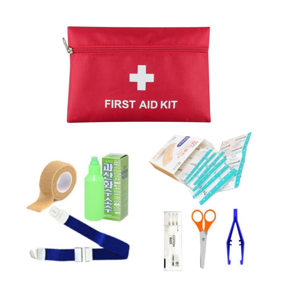 휴대용 여행용 응급키트 세트 등산 준비물 트레일 러닝 비상 구급 파우치