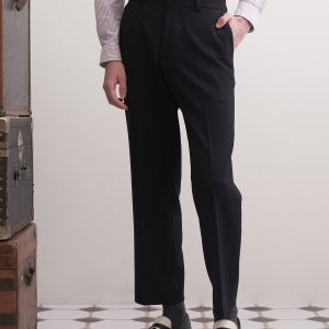 7148 인디안 더레이블 웰메이드 남성 간절기(가을출시) 베이직 피치가공 마이크로트윌(사선)조직감 은은한 믹스컬러 솔리드 허리사이드밴딩 테이퍼드핏 9부 바지 MUODL5F8306