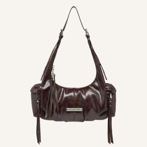 크랙 레더 카고 숄더백 데일리 직장인 쇼퍼백 브라운