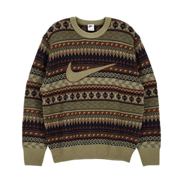 나이키 라이프 <b>페어</b> 아일 스우시 스웨터 뉴트럴 올리브 아시아 L