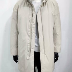 파렌하이트 가을 겨울 남자 패딩코트 베이지 덕 다운 하이넥 스판 경량 점퍼