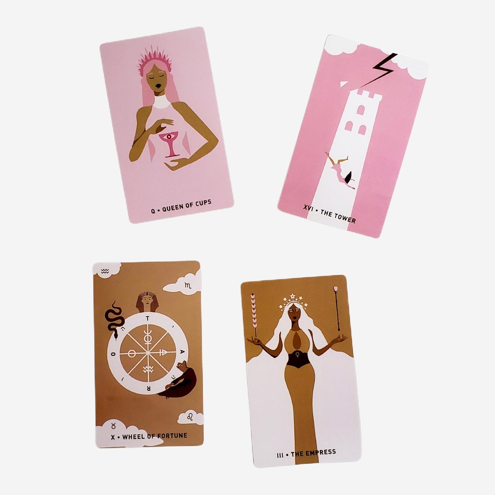 부드러운 하트 타로 데크 카드 종이 게임 매얼 x7cm
