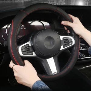 핸들커버 자동차 차량 운전대 가죽 교체 투톤