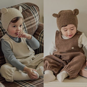 겨울 토아 멜빵 팬츠 아기 겨울 외출복 우주복 곰돌이 남아 여아