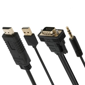 VGA to HDMI케이블 3m RGB컨버터 노트북모니터연결잭 변환젠더 RNX0928