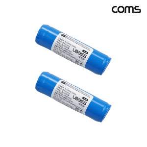 Coms 14500 충전지 3.7V 800mAh 리튬이온 AA 배터리 2개입 CP906