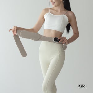 에이프 허슬리 EMS 온열 찜질 허리벨트 뱃살 복부 마사지기