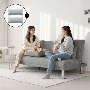 일루일루 우리 3인 접이식 쇼파베드 폴딩형 침대 컵홀더 방수 아쿠아텍스 패브릭