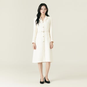 로엠 자켓형 싱글 롱트위드 원피스 RMOWF4VS11