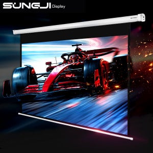 성지 전동스크린 16:9 와이드 노출형 150인치 대형 가정용 빔프로젝터 빔스크린