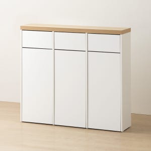 필웰 E0 슬림형 분리수거함 가정용 사무용 3칸 (MN2074) - 70L, 네츄럴오크