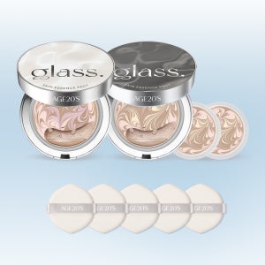 에이지투웨니스 글래스 스킨 에센스 팩트 12.5g 본품2개+12.5g 리필2개 (+퍼프5매) (SPF50+)