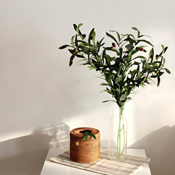 <b>올리브</b>나무 조화 100cm 나뭇잎 식물 소품 인테리어 인공 장식 아트 페이크 그린 <b>리프</b>