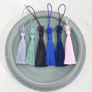 컬러 매듭형 태슬 5개 노리개 부자재 포장재 롱 7.5cm 가정의달 감사포장