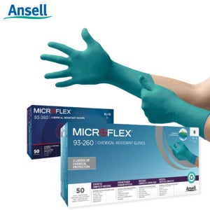 안셀 마이크로플렉스 93-260 내화학 장갑 50매입