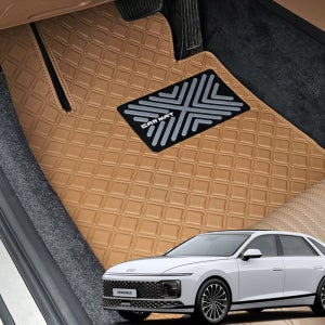 차바라기 디올뉴 그랜저 GN7 하이브리드 스퀘어 바닥매트 1열 가죽 카매트 용품