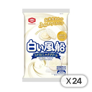 카메다제과 시로이 후센 깊고 풍부한 밀크크림 15개입 96g, 24개