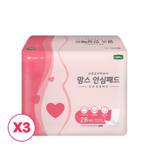 [팬티 견본 1매 증정] 디펜드 맘스안심 임산부용 산모 패드 20X53, 28개입, 3팩