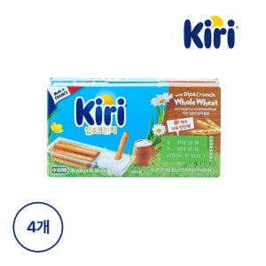 끼리 크림치즈 과자 사무실 어린이 간식 딥앤크런치 통밀(3입), 105g, 4개