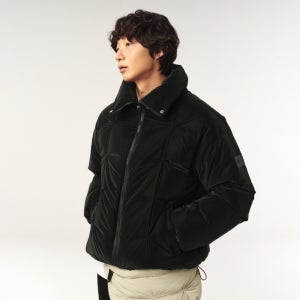 [라이즈PICK] 오르타 2-Way 칼라 덕 다운 패딩 블랙
