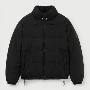 [라이즈PICK] 오르타 나일론 2-Way 칼라 덕 다운 패딩 블랙