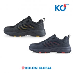 코오롱 안전화 KS-401D 4인치 다이얼 논슬립 와이드토캡 네이비 블랙 작업화 현장화