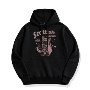 플라바 스코티시 기모 후드티 M-4XL 빅사이즈 세미 오버핏