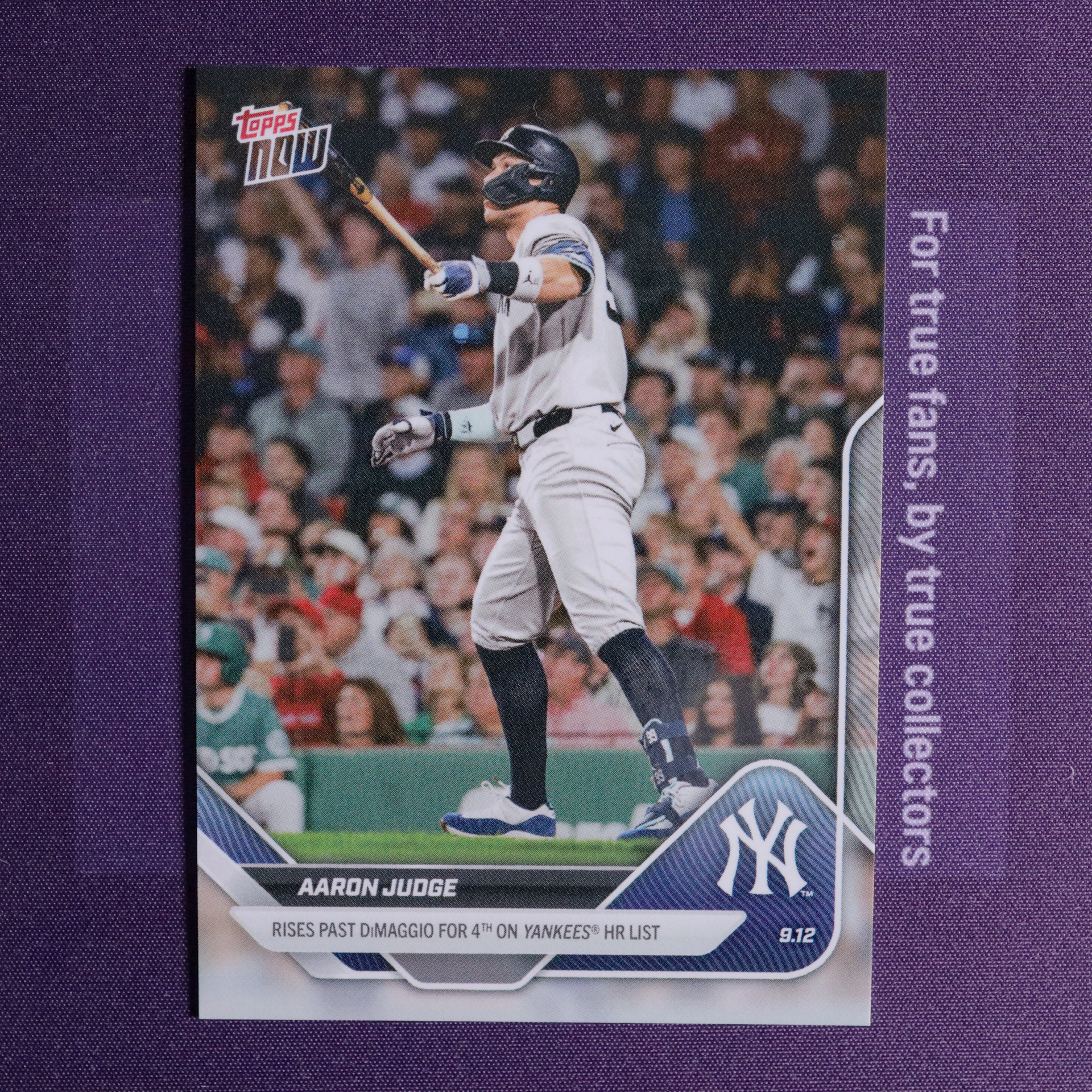 애런 저지 뉴욕 양키스 2025.9.12. MLB 탑스 나우 야구카드 TOPPS NOW 스포츠카드