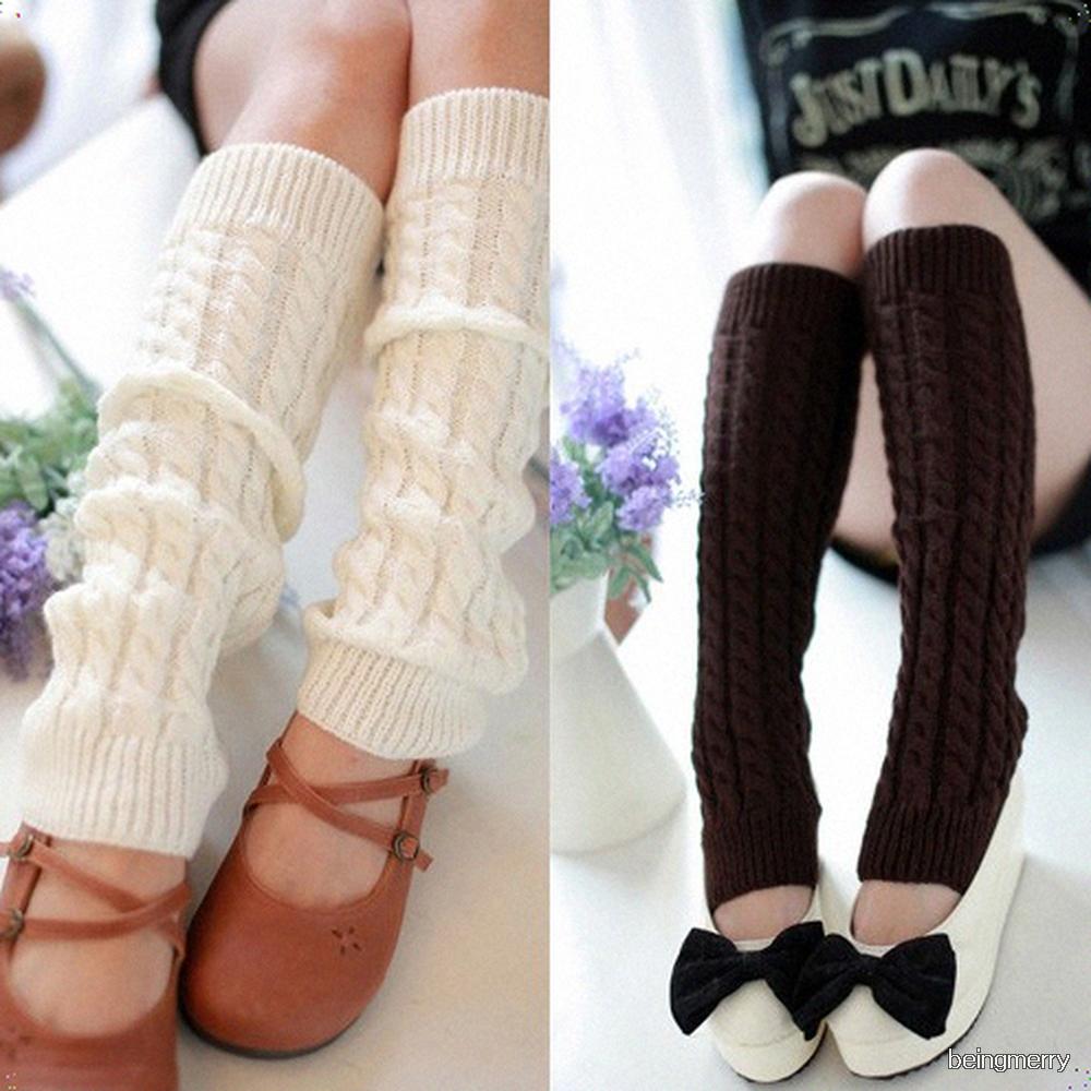 겨울 여성 꽈배기 케이블 니트 발토시 롱 레그워머 방한용 종아리 워머