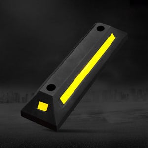 고무블럭 주차 장 카 스토퍼 방지턱 천연고무 시인성 반사판 아파트 시발생하는사고 뛰어난반사율