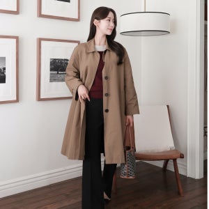 플로렌스 모던 A라인 트렌치코트 데일리 여성 코트 (2COLORS)