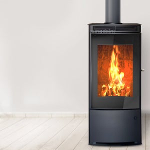 대형 화목난로 GL1 (40py) 벽난로 3면 대형내열유리창 난방기 장작