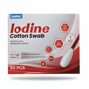 포비돈 스틱 50입 일회용 소독 면봉 스왑 요오드 소독약
