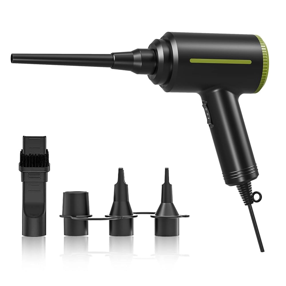 ATEngeus 전기 에어 재사용 먼지 펌프 2단 가능 및 <b>머리카락</b>에 블로워 컴퓨터 40000 더스터 키보드 Gr n