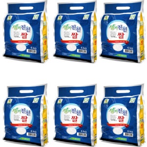 티에이치몰 농협 쌀 생거 진천 쌀 알찬미 4kg 6박스 국내산 백미 선물 국산 가정용 업소용 식당 햅쌀