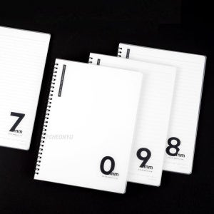 심플 PP 유선 스프링노트 필기용 60매 0 7 8 9 10mm
