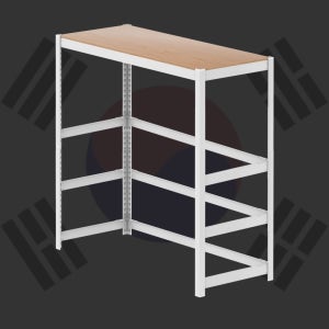 구멍 없는 키높은 1단 스피드랙 작업대 500 300 1350 mm 안정적인 가로 x 깊이 폭 넓이 세로 50 30 cm 여관 조립대 엑스코 작업실 정리대 제작