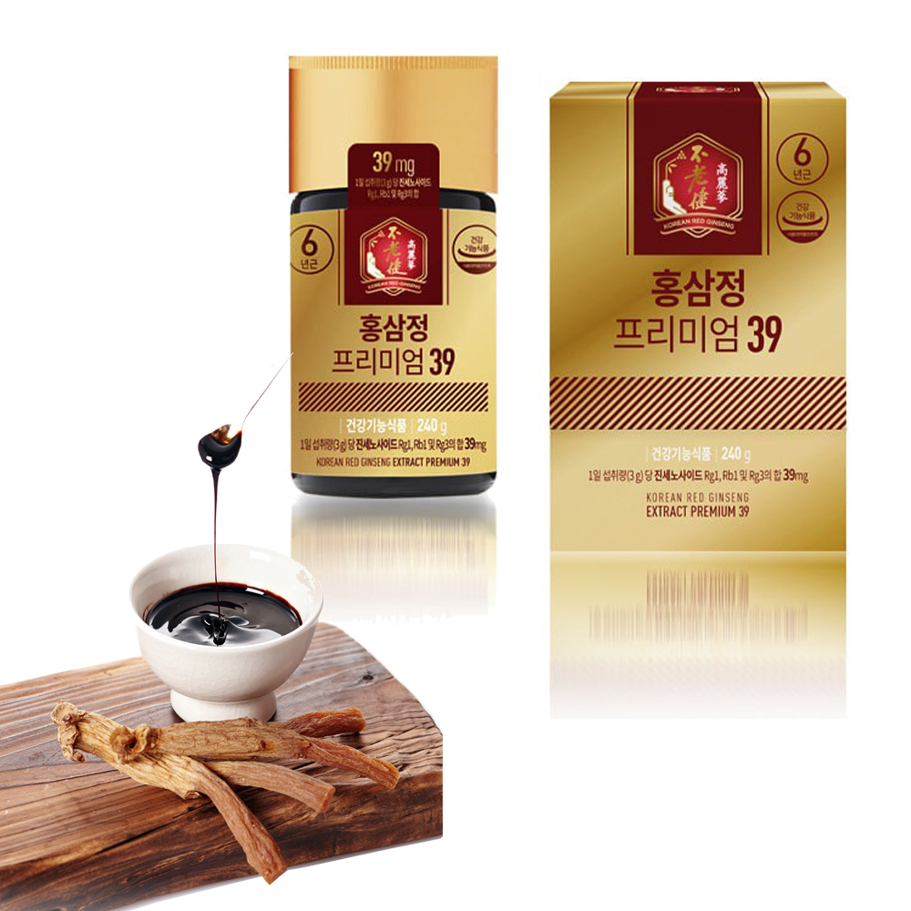 진세노사이드 39mg 고함량 국내산 6년근 <b>홍삼정 프리미엄</b> 39 농축액 <b>240g</b>, 1개
