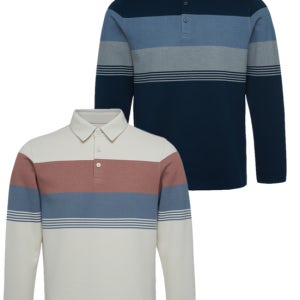 블랙야크 기모 카라 티셔츠 피케티 사카리바 가을 겨울 남성 소프트 스트라이프 카라 긴팔티