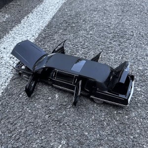 샤오광 118 캐딜락 우드 익스텐디드 플릿 우드 합금 풀 오픈 카 모델