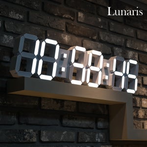 루나리스 GPS 3D LED 대형벽시계 90cm HMS 헬스장 은행 사무실 병원 식당