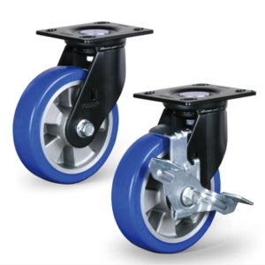 국산 150mm 우레탄바퀴 지덕산업 중하중 고하중 6인치 대차 구르마 엘카 캐스터 철대차