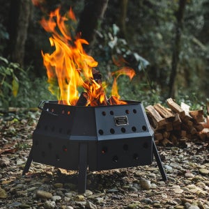 카고컨테이너 파이어핏 맥스 이중연소 화로대 접이식 캠핑 화로 원액션 1초설치