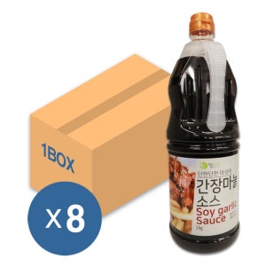 이슬나라 간장마늘소스 2kg 8개입 1박스 간장 치킨 소스