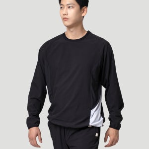 해결사 우븐 피스테 기능성 맨투맨 바람막이 긴팔 티셔츠 트레이닝 웜업 상의