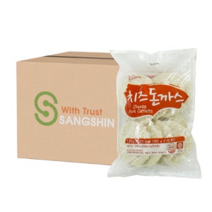 [1BOX] 상신 치즈돈까스 180g x 10장 x 4팩 업소용 대용량 냉동돈까스