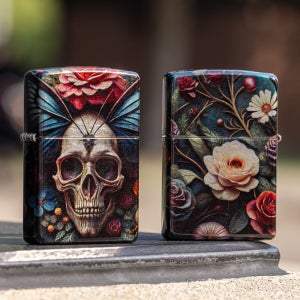 ZIPPO 46848 버터플라이 스컬 디자인