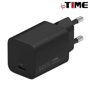 IPTIME UP451 PLUS GaN 45W PD3.0 QC4+ 초고속 충전기 블랙 (케이블포함)