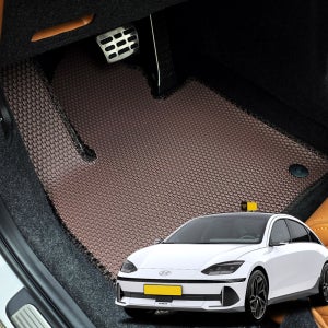 차바라기 아이오닉6 택시 벌집매트 1열 TPE 더블 엠보 카매트 발판 용품