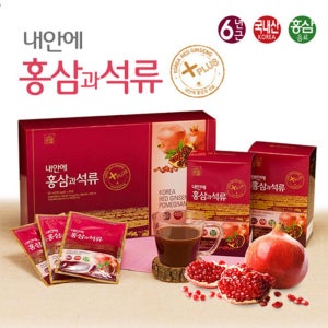 내안에 홍삼과 석류 50ml x 30포 6년근홍삼 사과농축액 비타민C 해조칼슘 콜라겐 여성음료